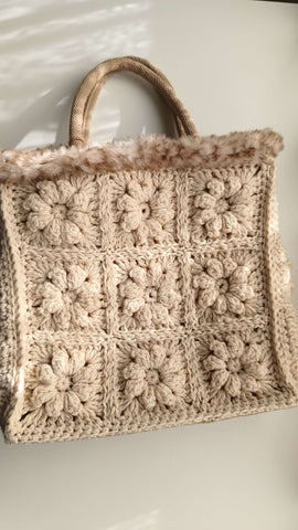 borsa granny square shopper bag