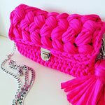 pochette fuxia borsa uncinetto handmade