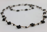 Collana Black - collana all'uncinetto e perline - fafiki