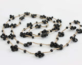 Collana Black - collana all'uncinetto e perline - fafiki