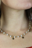 Collana con stelle - collana all'uncinetto con perline e stelline - fafiki