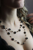 Collana Black - collana all'uncinetto e perline - fafiki