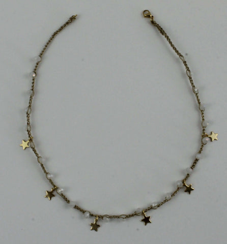 Collana con stelle - collana all'uncinetto con perline e stelline - fafiki